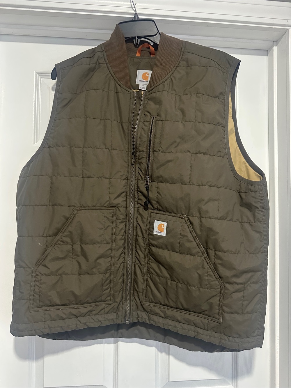 Carhartt Olive Green Quilted Utility Vest